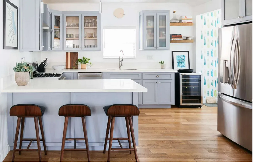 Spotlight Eye-catching Shades that Add Character and Create a Lively, Welcoming Kitchen