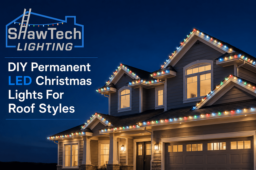 DIY Permanent LED Christmas Lights For Roof Styles